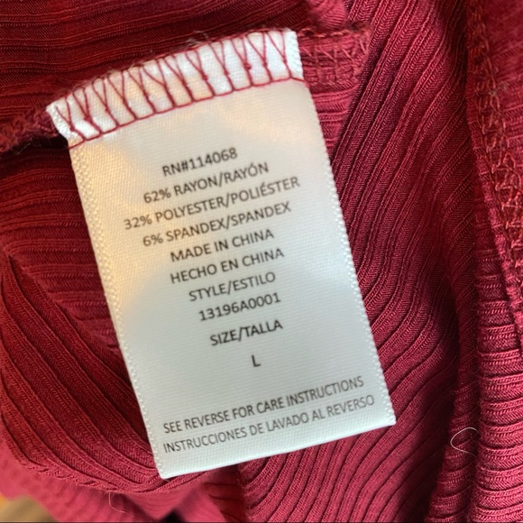 Society & Stitch Red Button Down Ribbed Knit Dress - Picture 13 of 13